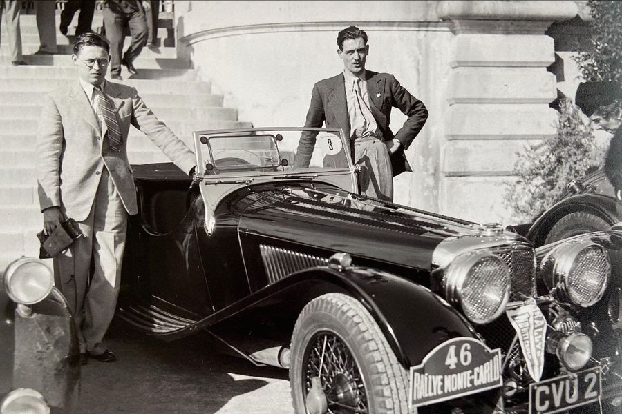 SS100 Jaguar 2.5 Litre 2-Seater Sports Monte Carlo Rally entrant @ H&H sale