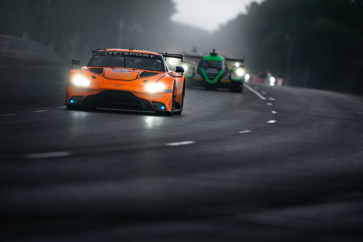 Runner-up podium for ORT by TF Aston Martin Vantage @ 24 Hours of Le Mans