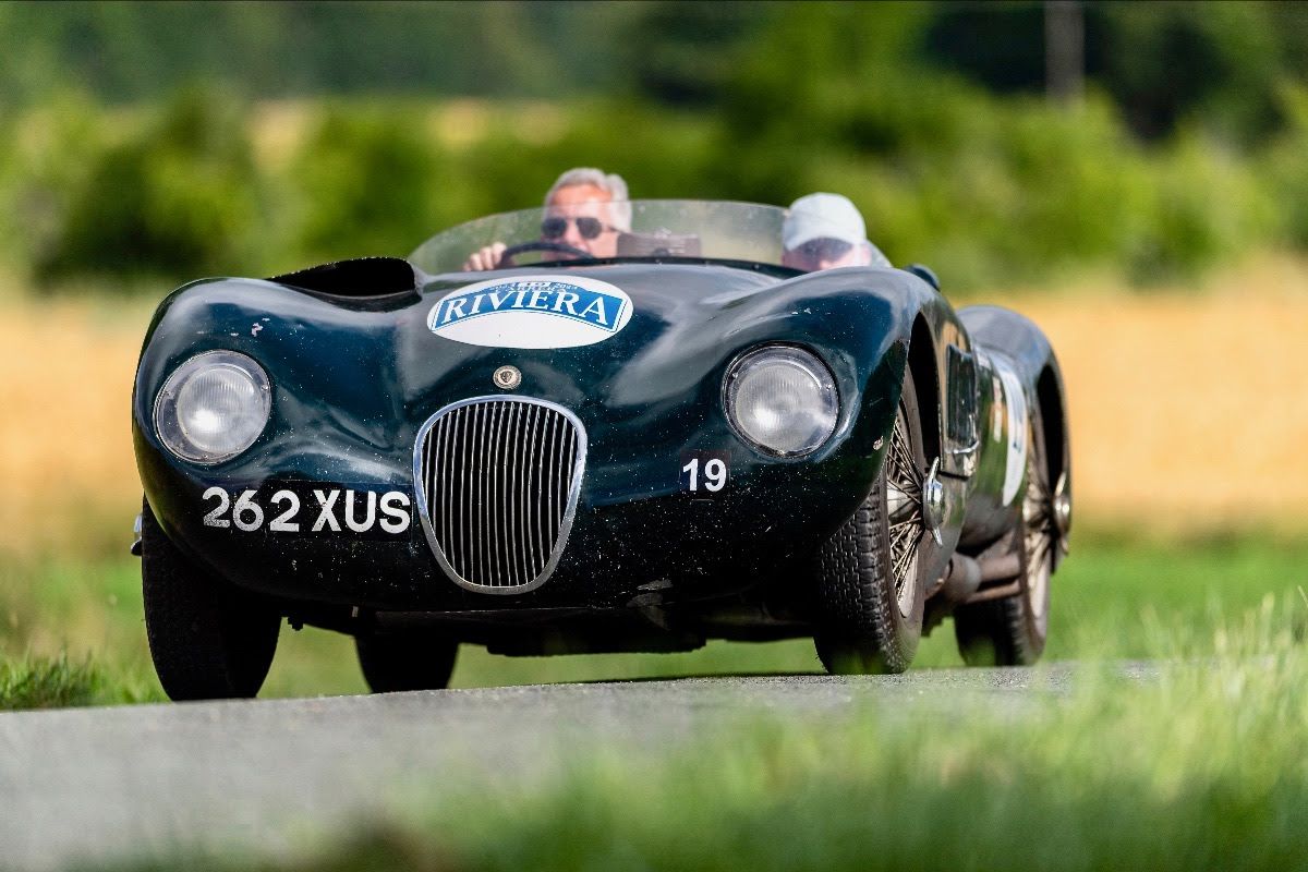 Jaguar C-type makes history with Rally the Globe Carrera Riviera victory
