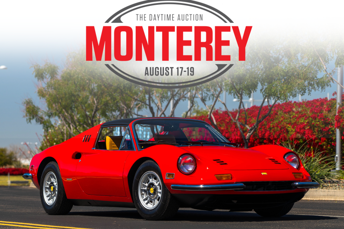 Ferrari Dino 246 GTS on offer @ Mecum Monterey The Daytime Auction