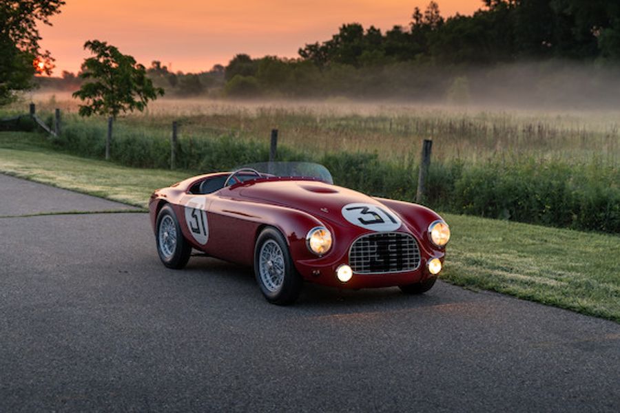 Ferrari 212 Export Barchetta Campaigned at Le Mans on offer @ Bonhams