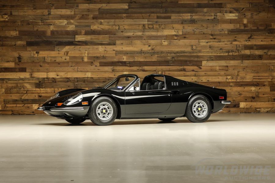  Carefully restored black-on-black Ferrari Dino @ Worldwide Auctioneers 