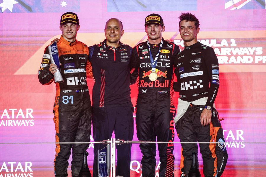 Verstappen wins ahead of McLarens as Mercedes duo collide in the Qatar GP