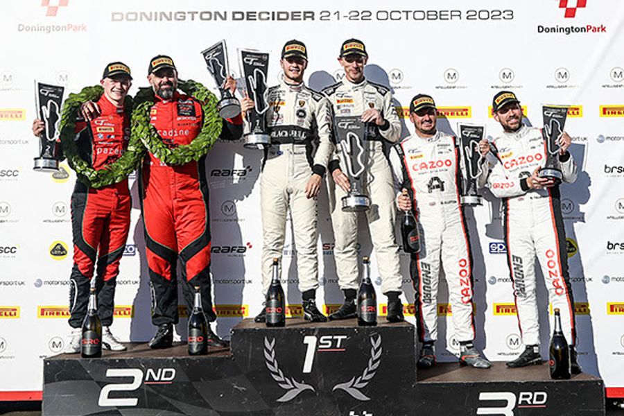 Darren Leun,Dan Harper and Erik Evans,Matt Cowley new British GT Champions