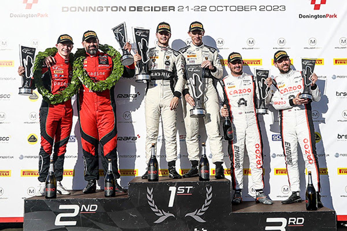 Darren Leun,Dan Harper and Erik Evans,Matt Cowley new British GT Champions