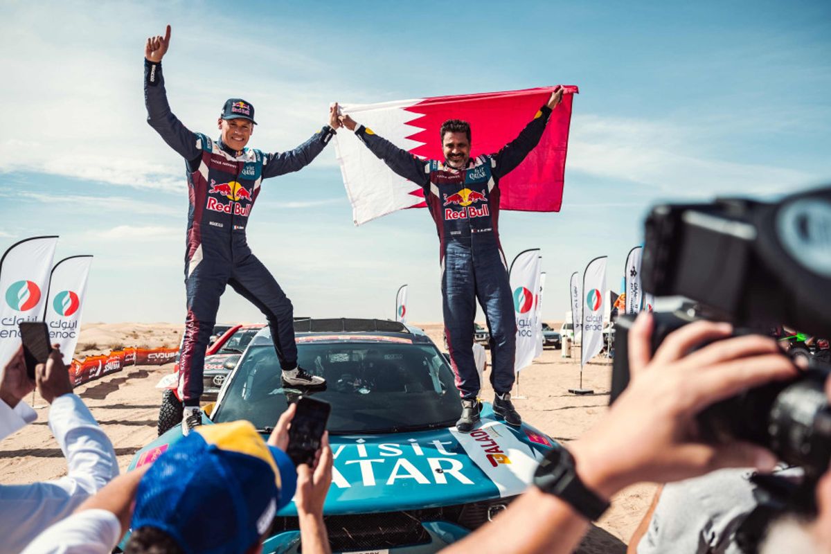 Nasser Al-Attiyah & Mathieu Baumel win Dubai Baja  with Prodrive Hunter