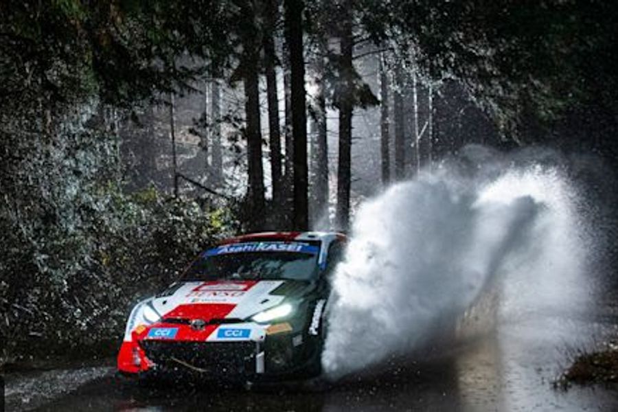 Evans clear on Rally Japan as Toyota dominates turbulent Friday